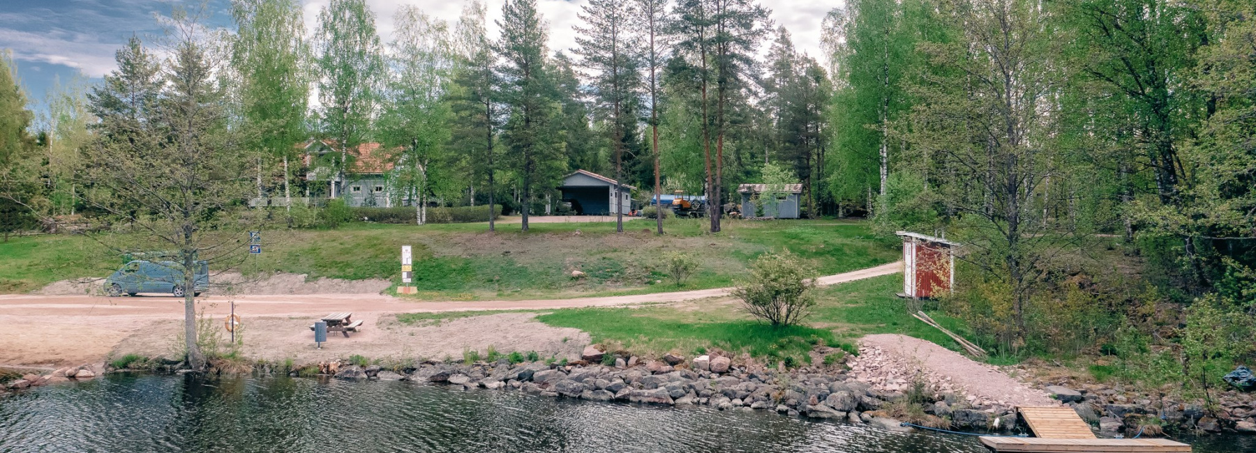 Yläkosken uimaranta. Pyhtään kunta / Carl Svanfält