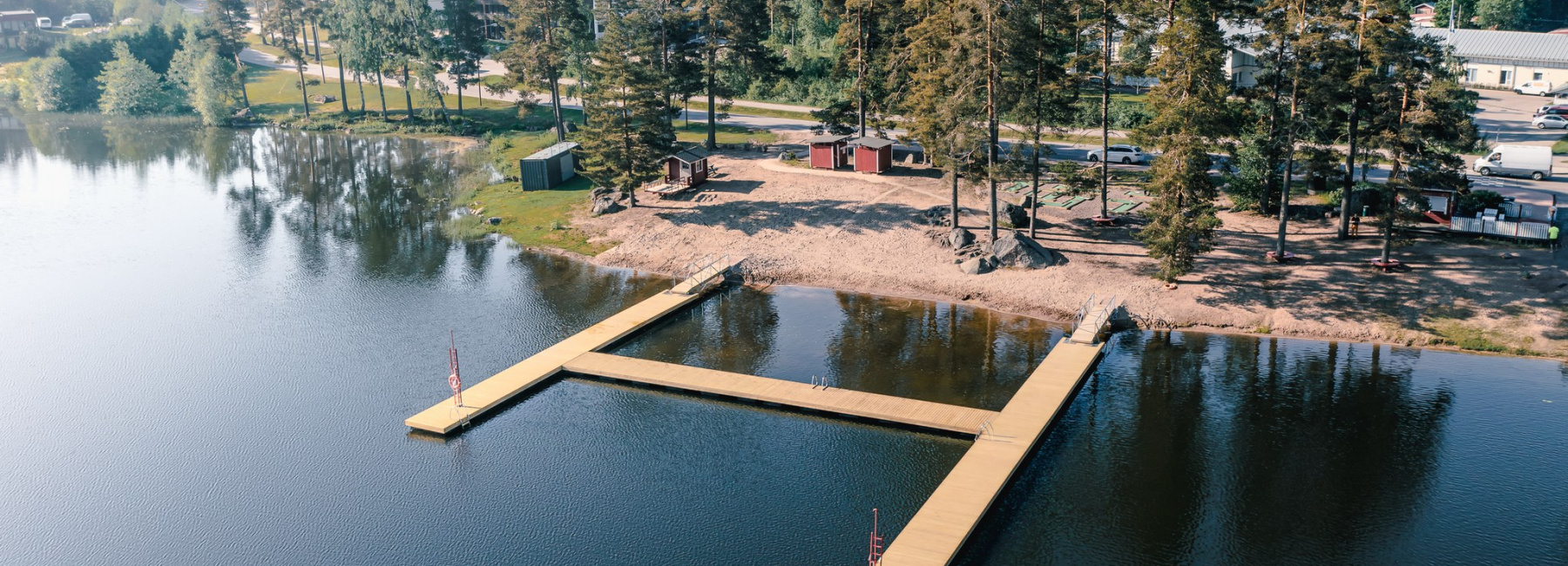 Huutjärven uimaranta. Pyhtään kunta / Carl Svanfält